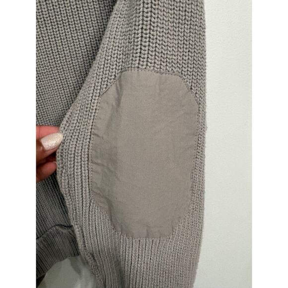 Cozy Open-Front Knit Cardigan – Seafoam/Gray - Picture 4 of 4